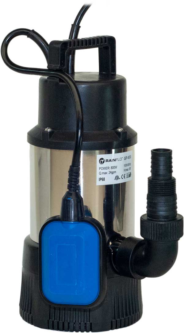 Graf Mondo 137 Gallon Rain Barrel with 1 HP Pump and Filter Package
