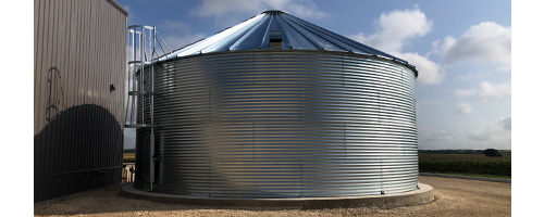Corrugated Tank Installed on Job Site
