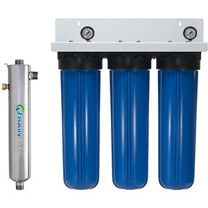 RainFlo 15 GPM Triple Rainwater Purification Bundle, Blue, L-R
