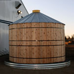 Cedar Wrapped Corrugated Steel Water Tank