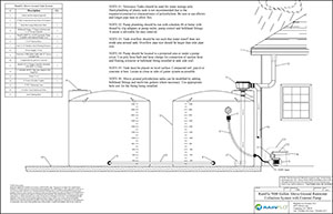 RainFlo Above Ground 5,000 Gallon Rainwater System with two plastic tanks and MHP75A pump.     