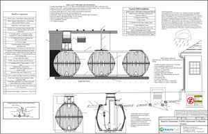 RainFlo Carat-S 5,100 galloncomplete rainwater harvesting system with Optimax Industrial and RainFlo pump system  