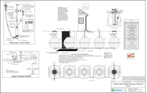 RainFlo Carat-S 8500 gallon complete below ground rainwater harvesting system with an Optimax Internal Filter, a RainFlo pump, and a Rainwater System Controller   