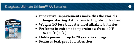 Energizer Ultimate Lithium Batteries