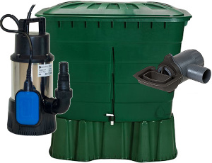 Graf Mondo 137 Gallon Rain Barrel with 1 HP Pump and Filter Package