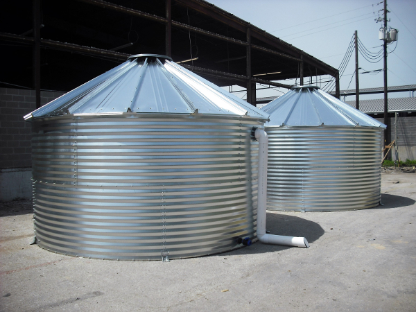 Corrugated Steel Twin Rainwater Tanks