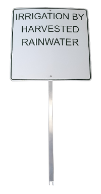 Rain Harvesting Sign Metal Rain Harvesting Sign with Stand