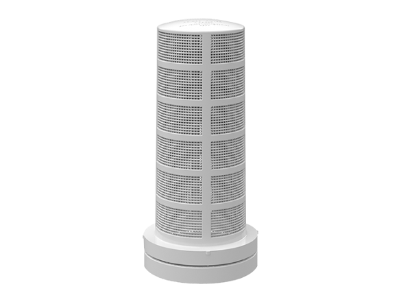 White Downspout Rainwater Collection Diverter Connector System Colander with Filter 2x3-in 