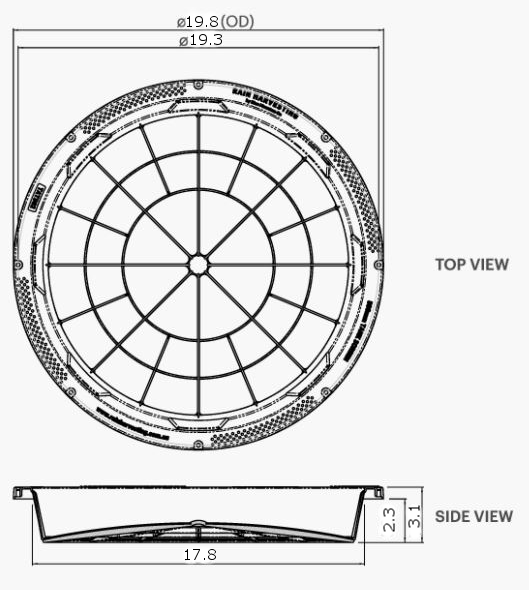 Rain Harvesting Pty Rainwater Collection Screen, 20 Inch Standard