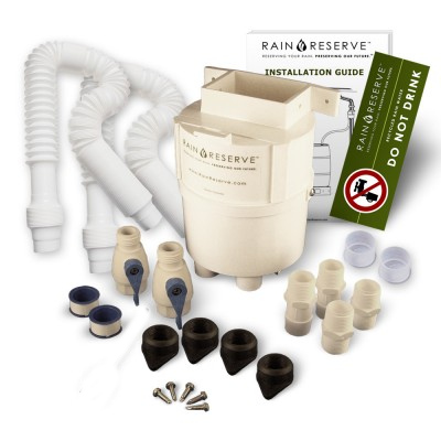 Barrel Not Included RainReserve 2012304 Rain Barrel Complete Diverter Kit double capacity