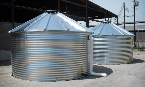 Dual Corrugated Steel Rainwater Tanks with Overflow Dual Corrugated Steel Rainwater Tanks with Overflow