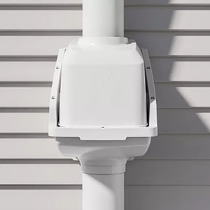 Leaf Eater Commercial Rain Head Downspout Filter with Hood, Polypropylene, 6 Inch Round