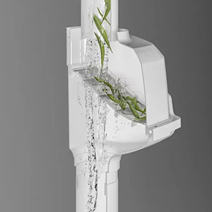 Leaf Eater Commercial Rain Head Downspout Filter with Hood, Polypropylene, 6 Inch Round