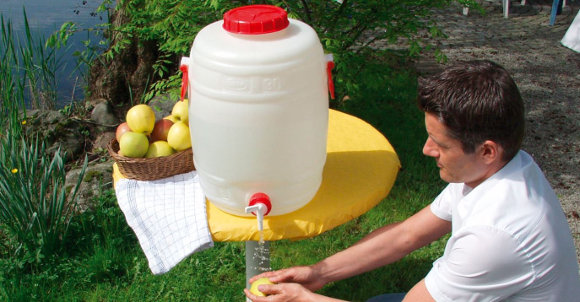 Demonstrating Beverage Barrel Usage