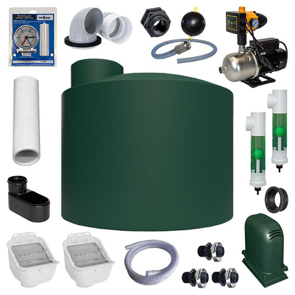 RainFlo 2100 Gallon Complete Above Ground Rainwater Collection System