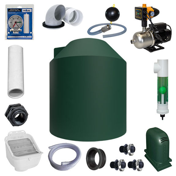 RainFlo 305 Gallon Complete Above Ground Rainwater Collection System