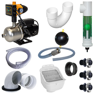 RainFlo AGB Above Ground Rainwater Collection Bundle 3/4 HP 3 Inch