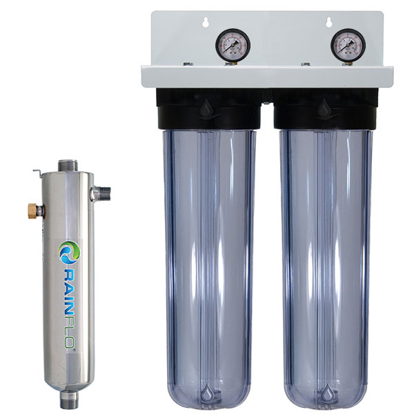 RainFlo Double 10 GPM Rainwater Purification Bundle, Clear, R-L