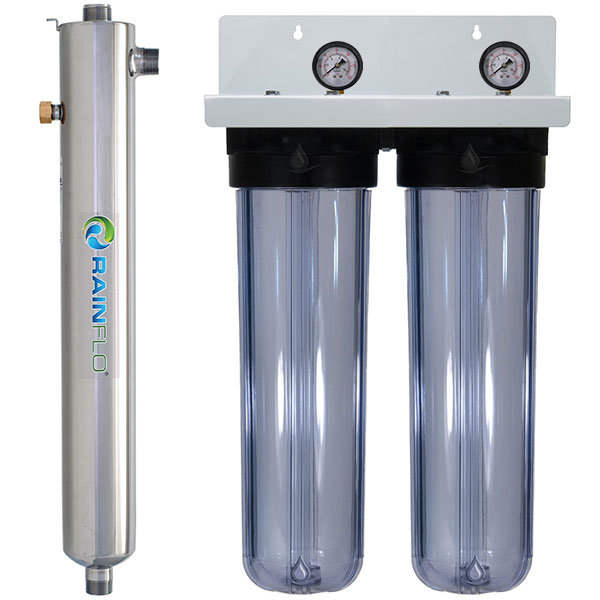 RainFlo 25 GPM Double Rainwater Purification Bundle, Clear, L-R