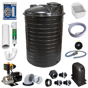 1000 Gallon Preconfigured Open Top Tank Above Ground Rainwater Package