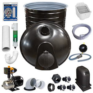 800 Gallon Preconfigured Open Top Tank Above Ground Rainwater Package