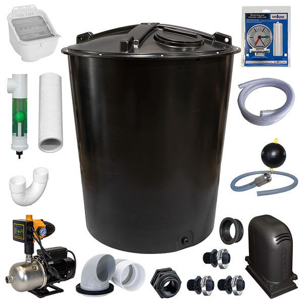 RainHarvest Systems 600 Gallon Preconfigured Above Ground Rainwater Collection Package