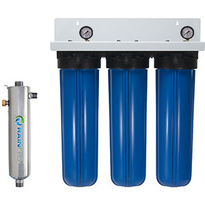 RainFlo 10 GPM Triple Rainwater Purification Bundle, Blue, L-R