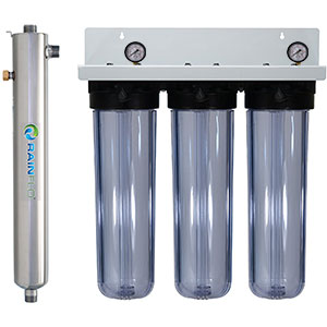 RainFlo 25 GPM Triple Rainwater Purification Bundle, Clear, R-L