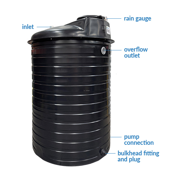 1000 Gallon Preconfigured Above Ground Open Top Rainwater Collection System
