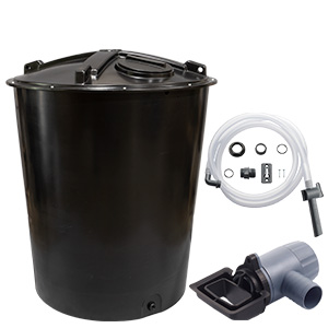 RainFlo 200 Gallon Open Top Stackable Tank and Filter Bundle