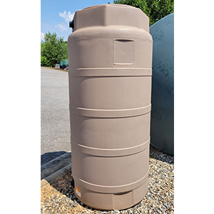 300 Gallon Snyder Rain Harvesting Tank Mocha- REPAIRED