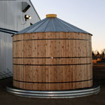 Cedar Wrapped Corrugated Steel Water Tank Cedar Wrapped Corrugated Steel Water Tank
