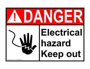 DANGER (ANSI): Electrical Hazard Keep Out